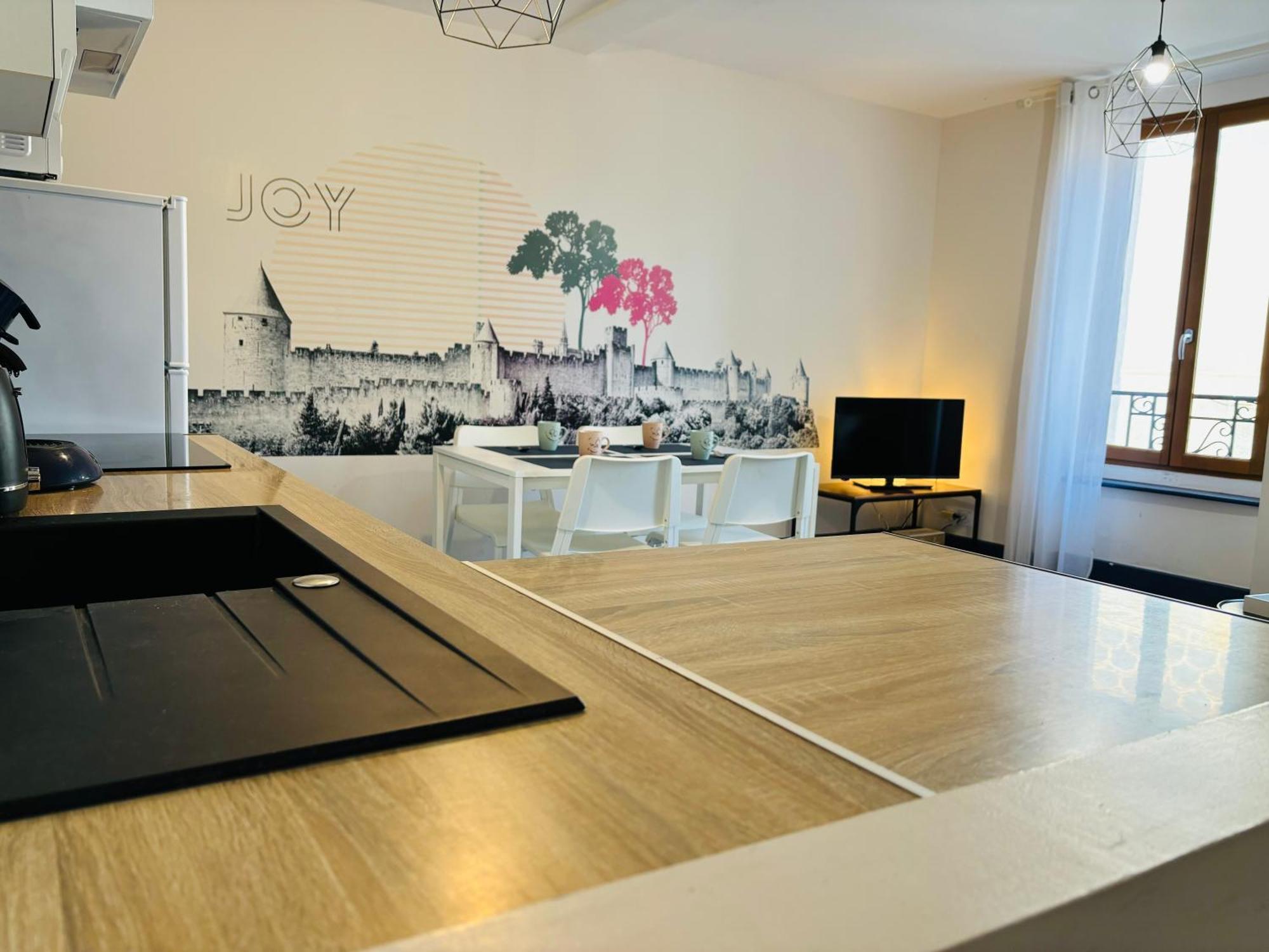 Spacieux, Climatise, Quartier Calme, Proche Chateau, Le Cocon De Joy Carcassonne Eksteriør bilde